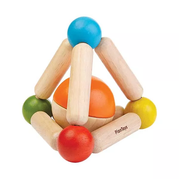 Triangle Clutching Toy (Plan Toys) - bamboo
